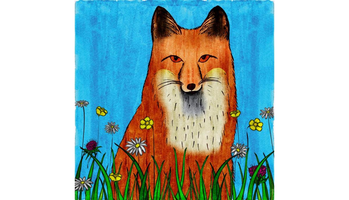 Fox and Flowers